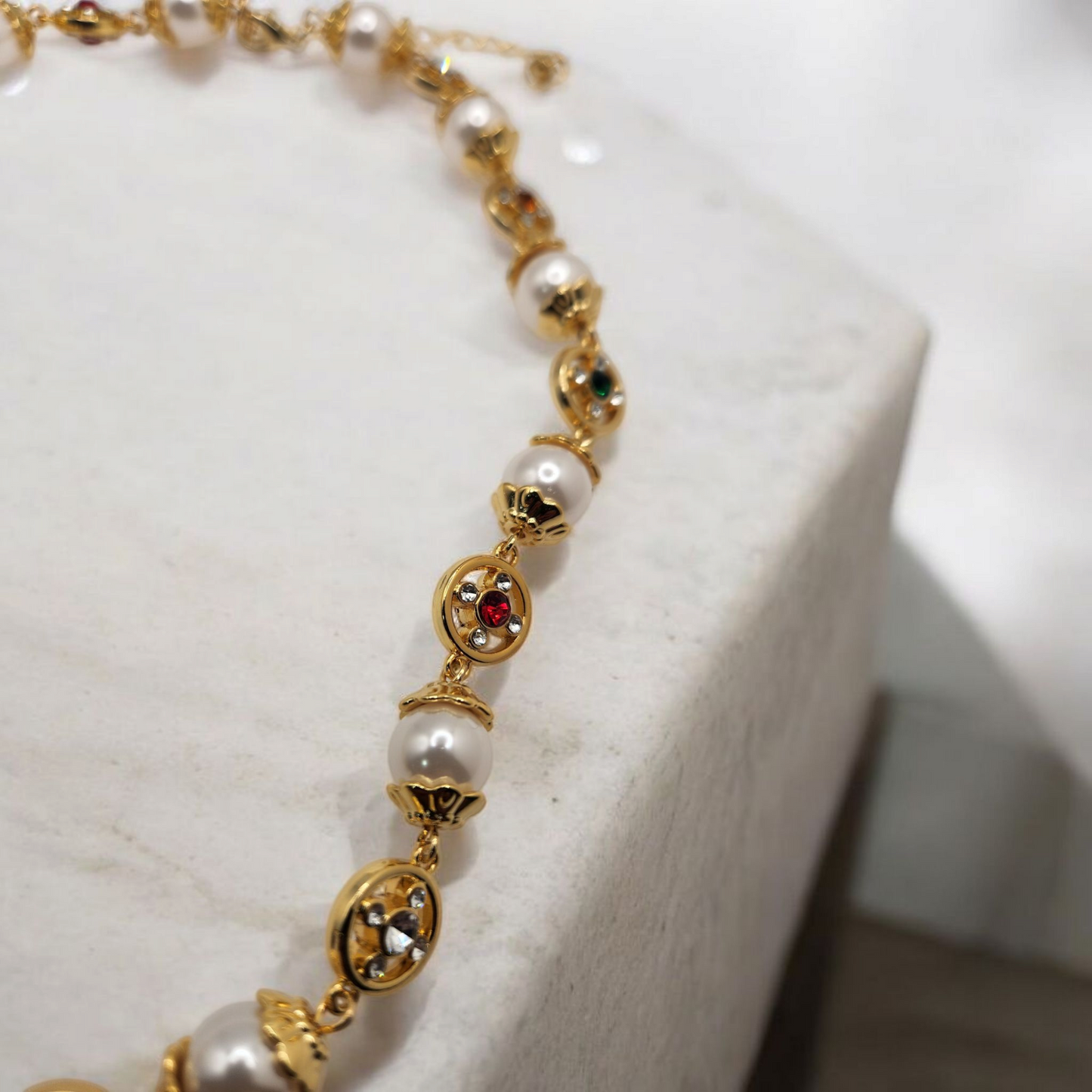 Unique high-end y shape petal splice beaded long european necklace