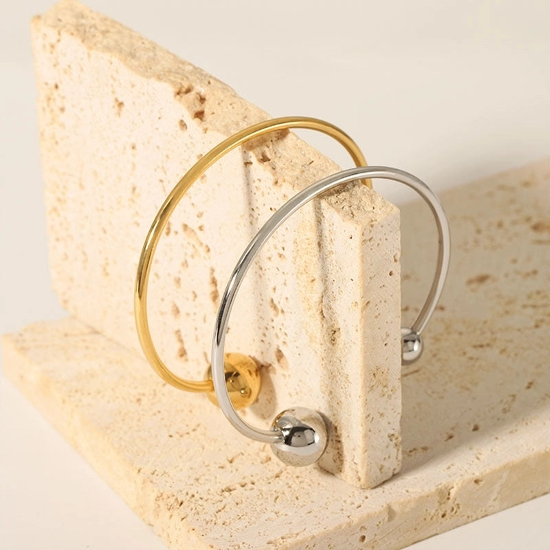 Simple style solid color 18k gold plated