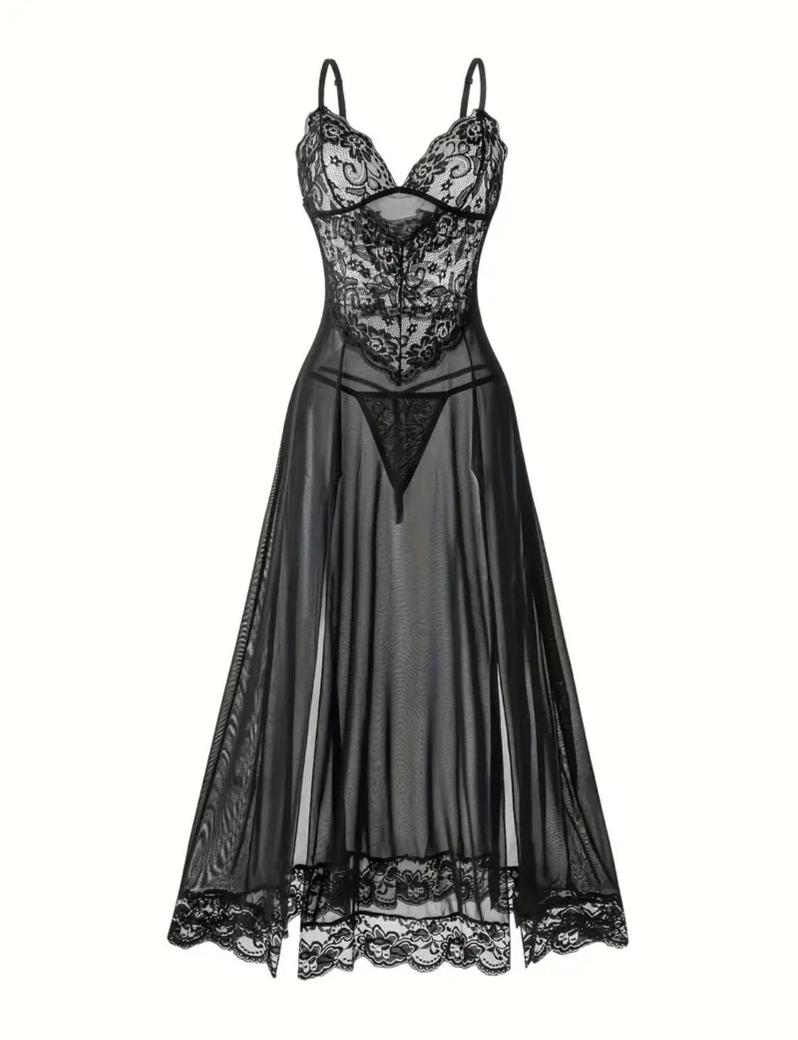 Elegant floral slip lace slip sleep wear for woman