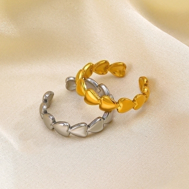 Classic style heart shape stainless steel plating 18k