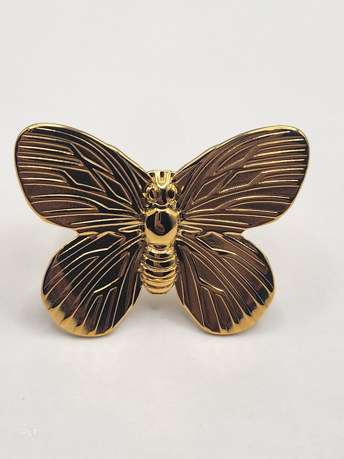 Butterfly stainless steel 18K gold plated
