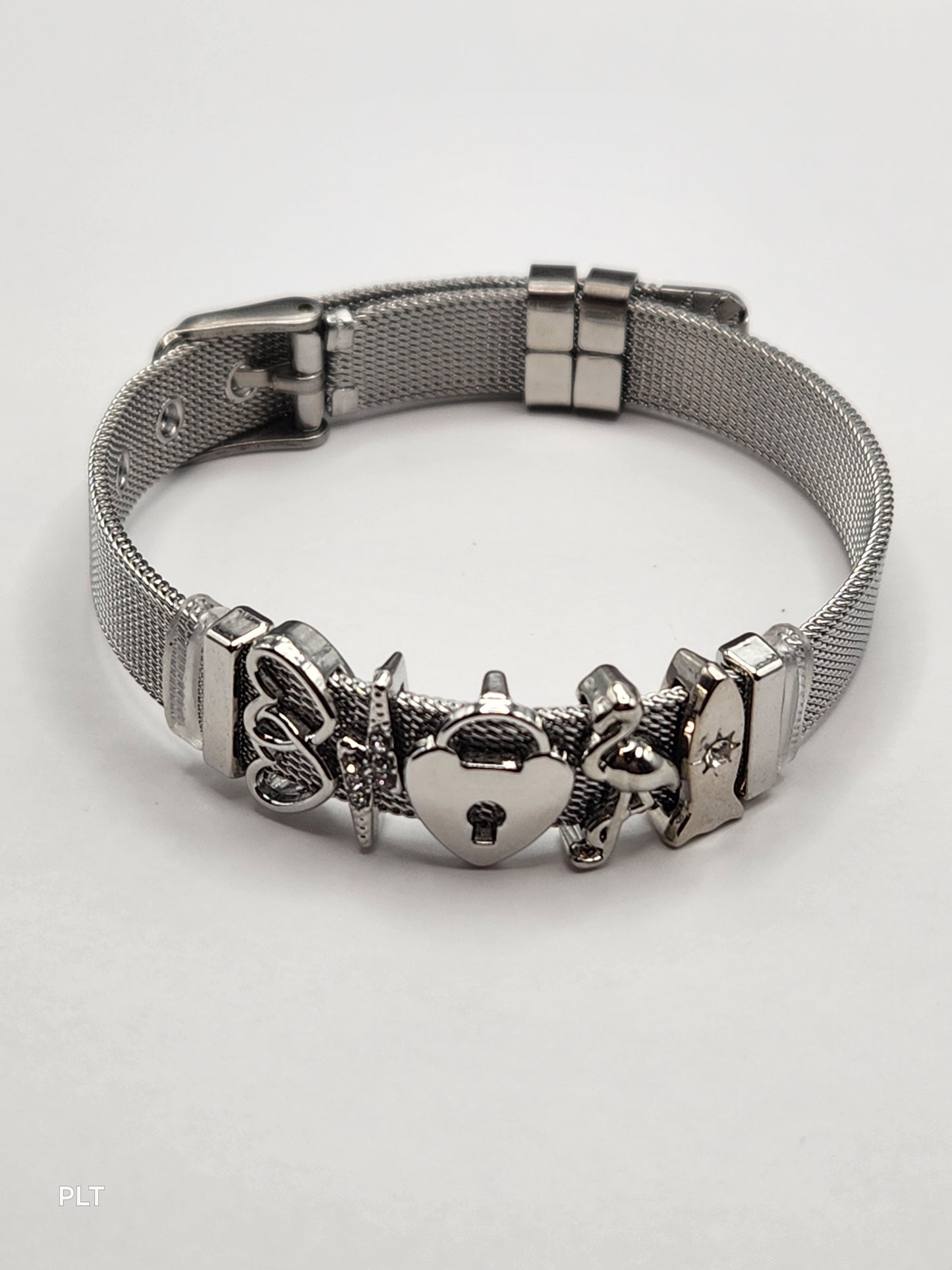 Heart shape stainless steel bracelet