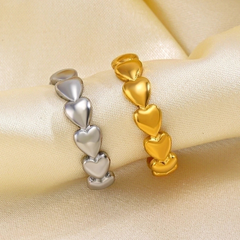 Classic style heart shape stainless steel plating 18k