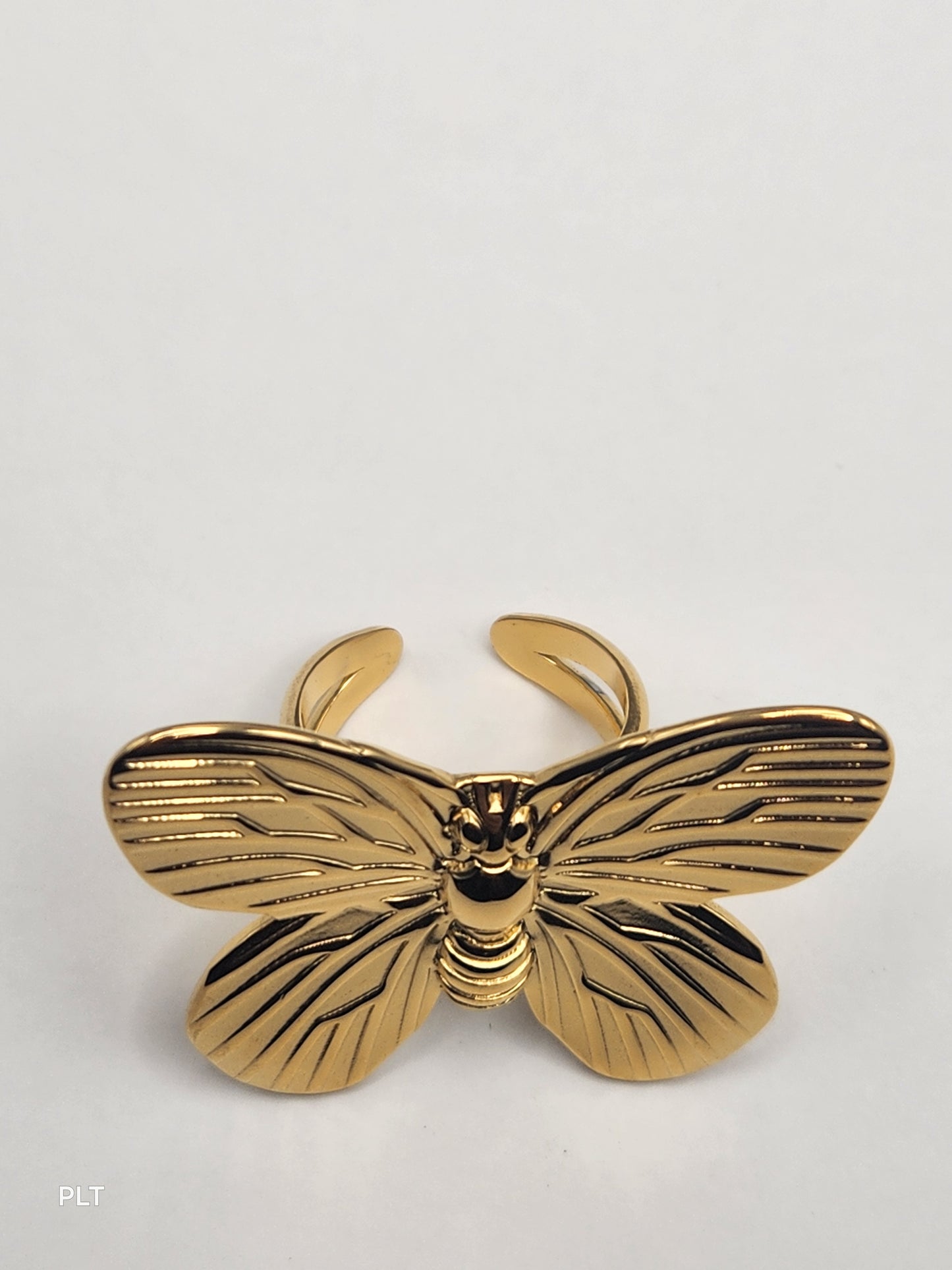 Butterfly stainless steel 18K gold plated