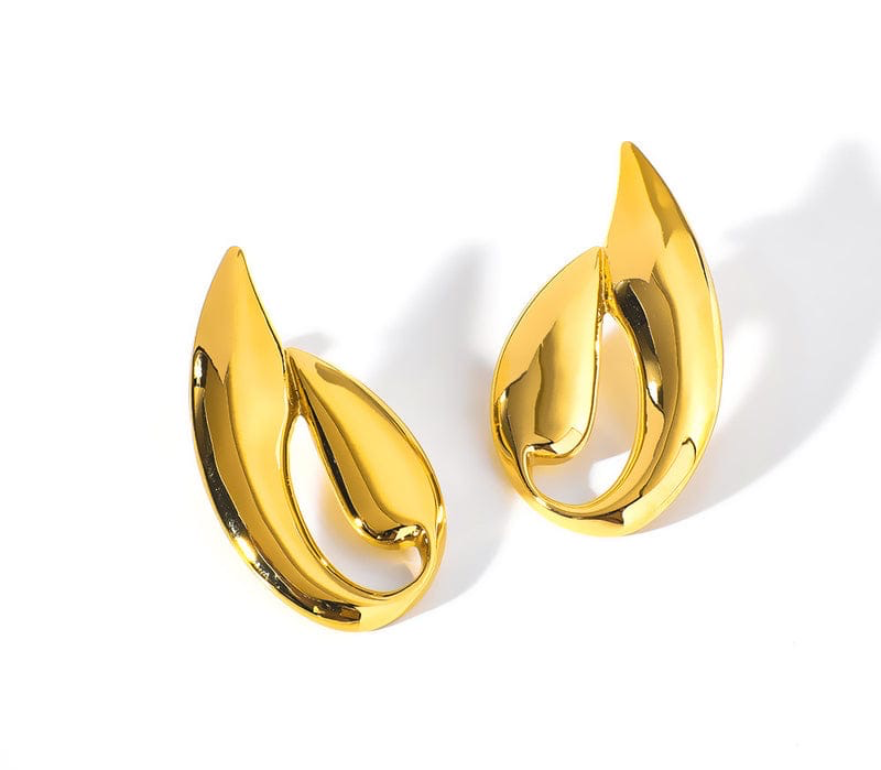 Geometric 18K gold plated earring