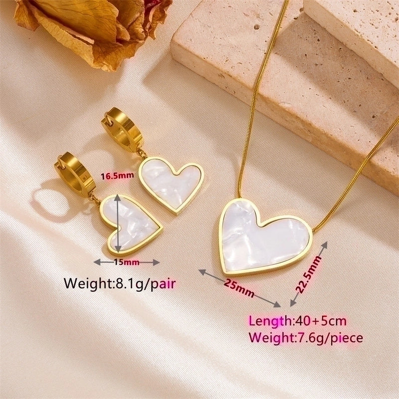 Princess cut simple style heart shape 18k gold plated