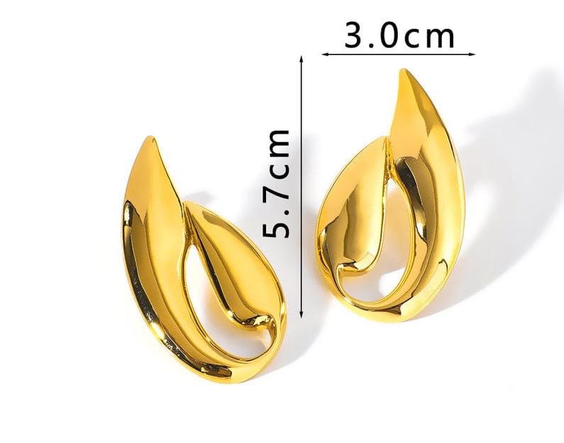 Geometric 18K gold plated earring