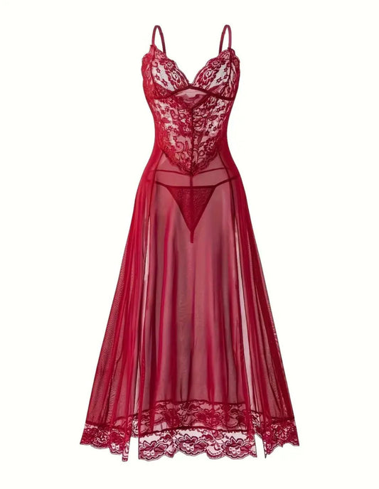 Elegant floral slip lace slip sleep wear for woman